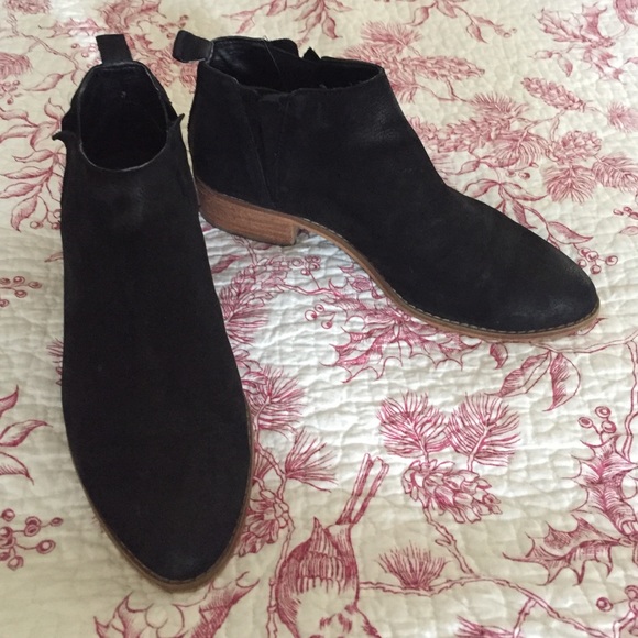 Nordstrom BP Ankle Boots Black leather Size 7 - Picture 1 of 6